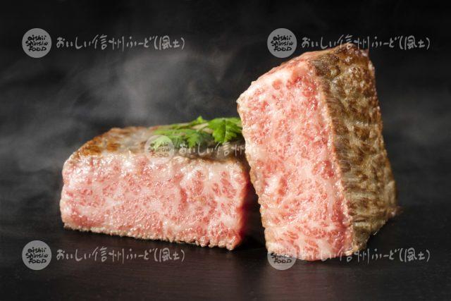 信州プレミアム牛肉の料理（厚焼き）