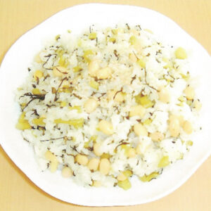 野沢菜入り大豆おこわ