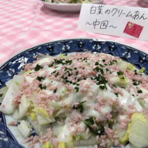 はくさいの牛乳あんかけ　～信州夏野菜を美味しく楽しめるレシピ～